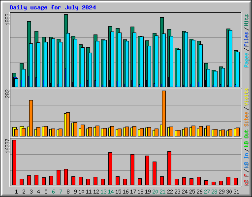 Daily usage for July 2024